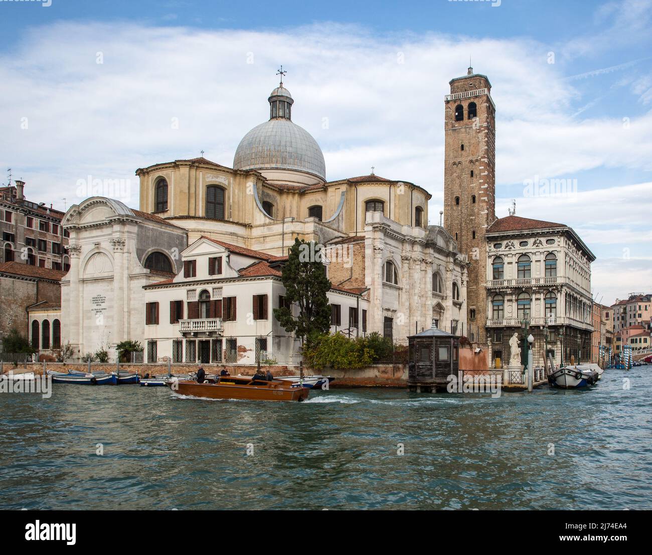 Italien Veneig Kirche San Geremia -24-2 vorn Canal Grande Rechts Palazzo Labia am Canareggio-Kanal Beide Bauten 18 JH Banque D'Images