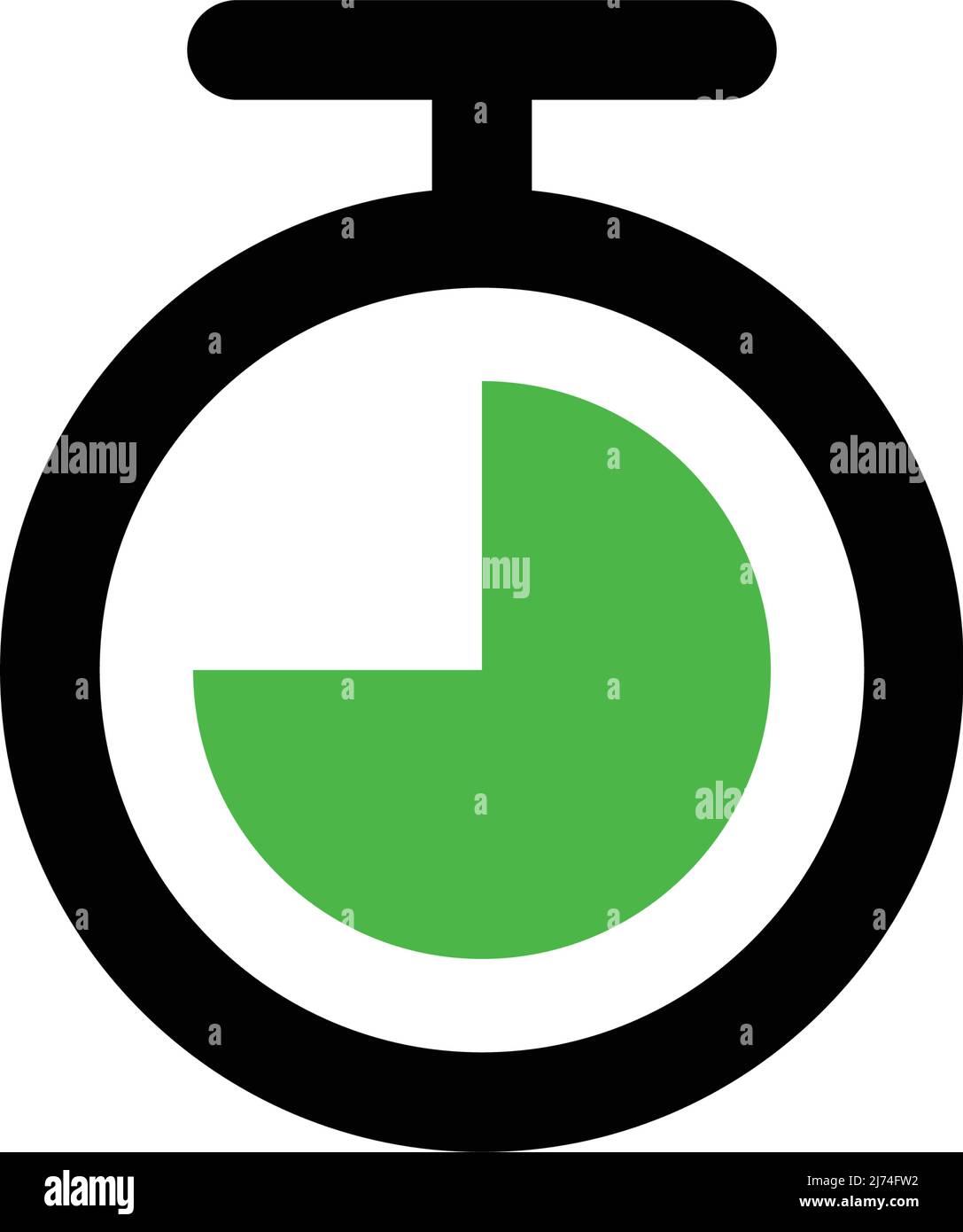 Icône du chronomètre. Icône du minuteur. Vecteur modifiable. Illustration de Vecteur