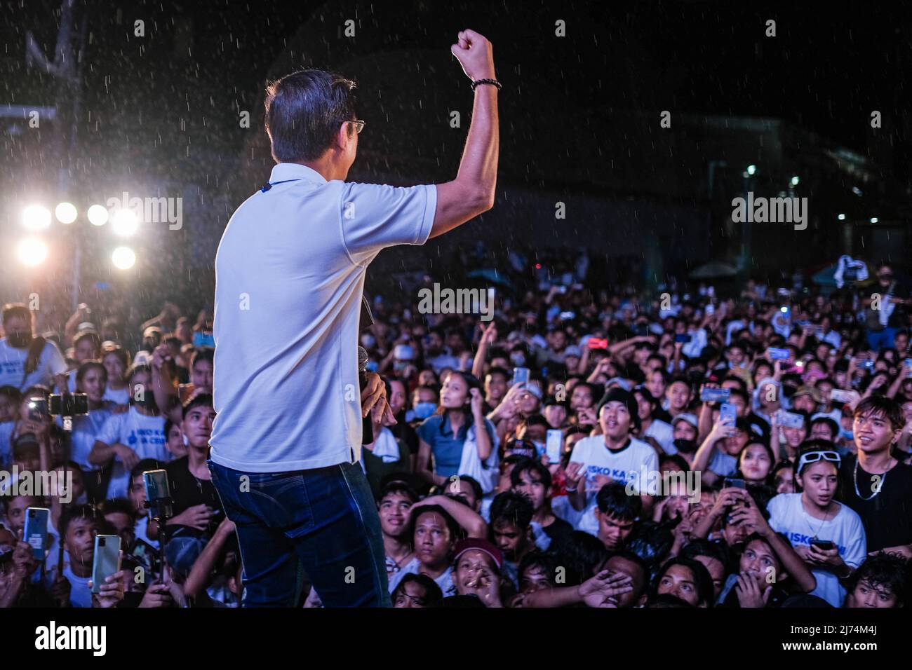 4 mai 2022, Singapour, Singapour, Singapour: Le maire de Manille, ISKO MORENO DOMAGOSO, prononce un discours lors de son rassemblement de campagne à Cebu City, Philippines, le 4 mai 2022. (Image de crédit : © Maverick ASIO/ZUMA Press Wire) Banque D'Images