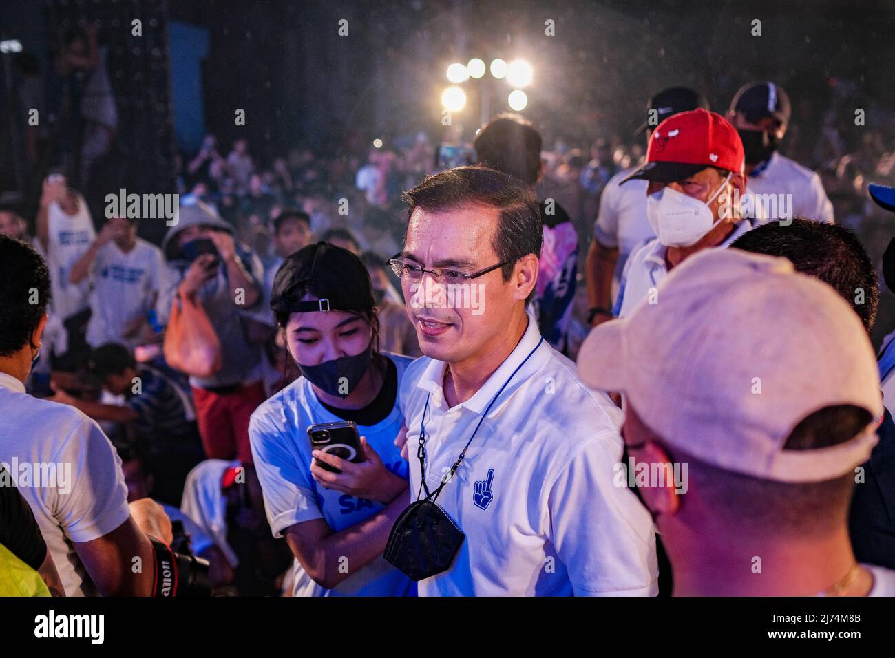 4 mai 2022, Singapour, Singapour, Singapour: Le maire de Manille ISKO MORENO DOMAGOSO sur scène lors de son rallye de campagne à Cebu City, Philippines, le 4 mai 2022. (Image de crédit : © Maverick ASIO/ZUMA Press Wire) Banque D'Images