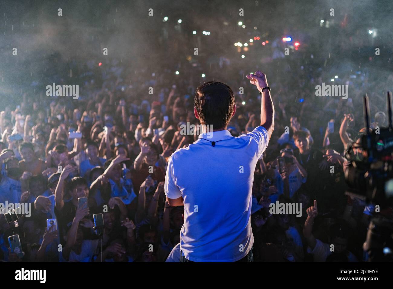 4 mai 2022, Singapour, Singapour, Singapour: Le maire de Manille, ISKO MORENO DOMAGOSO, prononce un discours lors de son rassemblement de campagne à Cebu City, Philippines, le 4 mai 2022. (Image de crédit : © Maverick ASIO/ZUMA Press Wire) Banque D'Images
