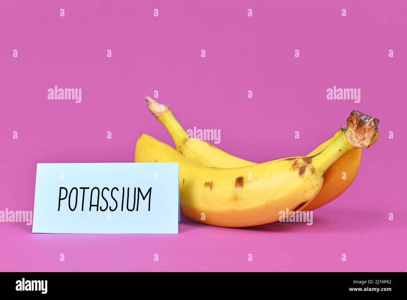 Concept pour le potassium dans les fruits de banane Banque D'Images