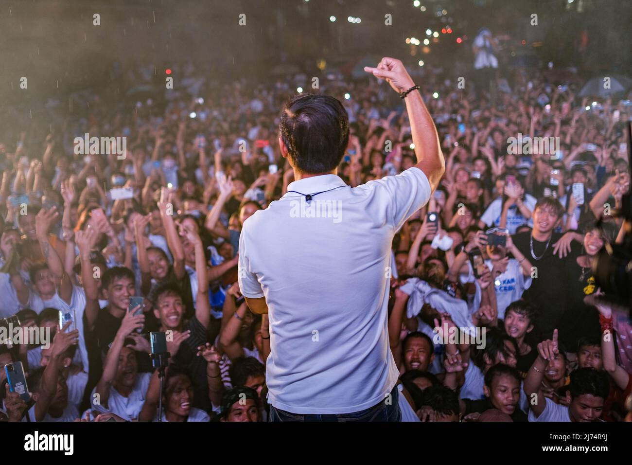 4 mai 2022, Singapour, Singapour, Singapour: Le maire de Manille, ISKO MORENO DOMAGOSO, prononce un discours lors de son rassemblement de campagne à Cebu City, Philippines, le 4 mai 2022. (Image de crédit : © Maverick ASIO/ZUMA Press Wire) Banque D'Images