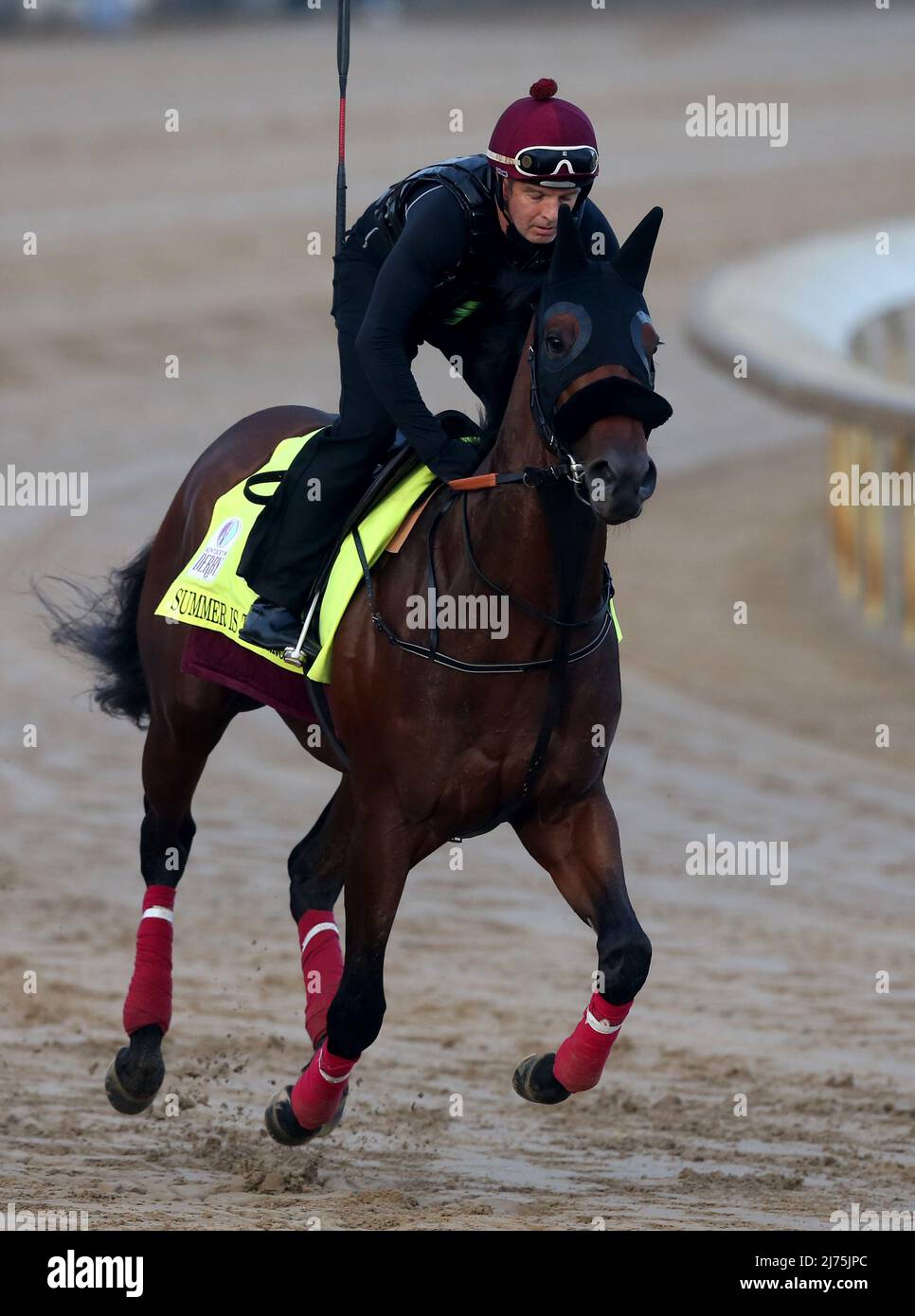 Kentucky Derby l'été plein d'espoir est demain galop sur la piste pendant les entraînements du matin, alors qu'ils se préparent à la course the148th du Kentucky Derby à Churchill Downs le vendredi 6 mai 2022 à Louisville, Kentucky. Photo de John Sommers II/UPI Banque D'Images