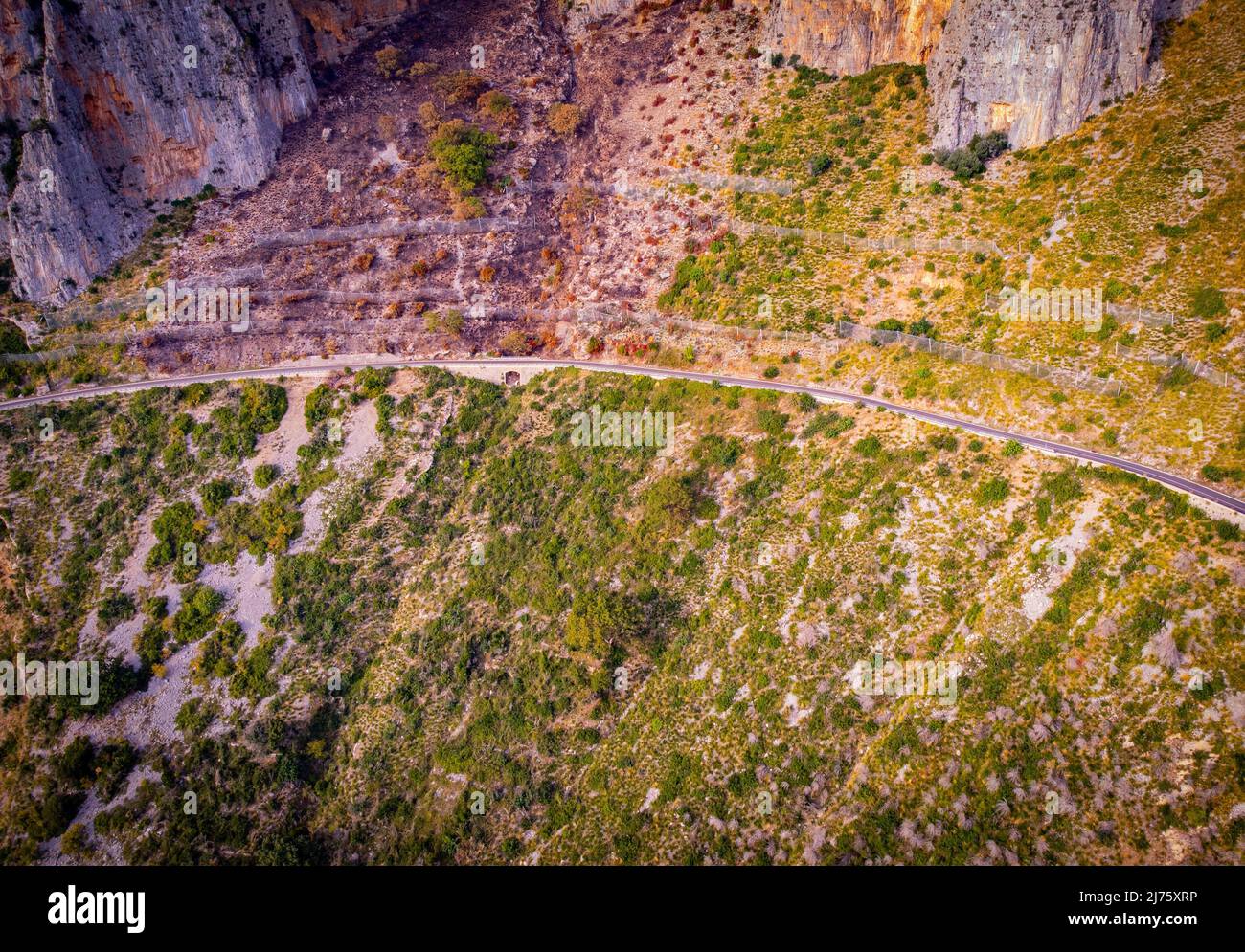 La belle côte ouest de l'Italie d'en haut, Sapri dans la province de Salerne, Banque D'Images