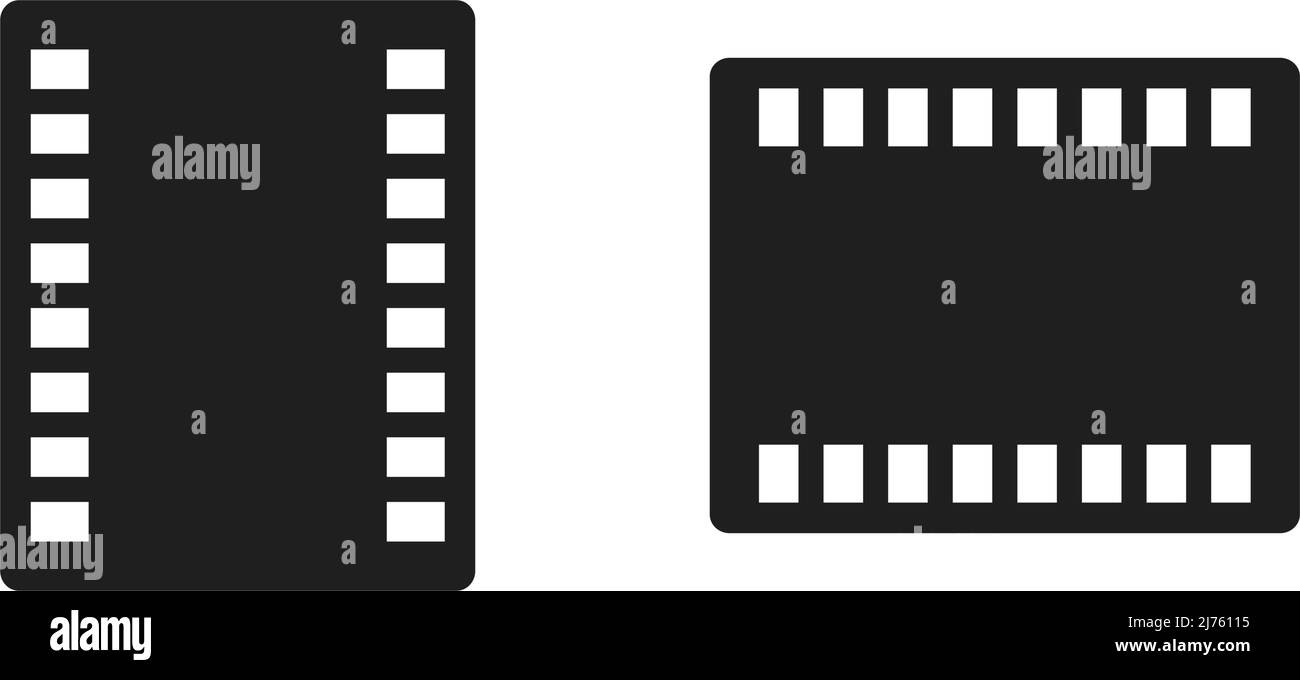 Ensemble d'icônes de film. Enregistrement de films et de vidéos. Vecteur modifiable. Illustration de Vecteur