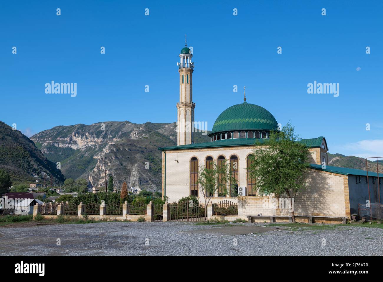 Mosquée dans le village de Miatli. République du Dagestan, Russie Banque D'Images
