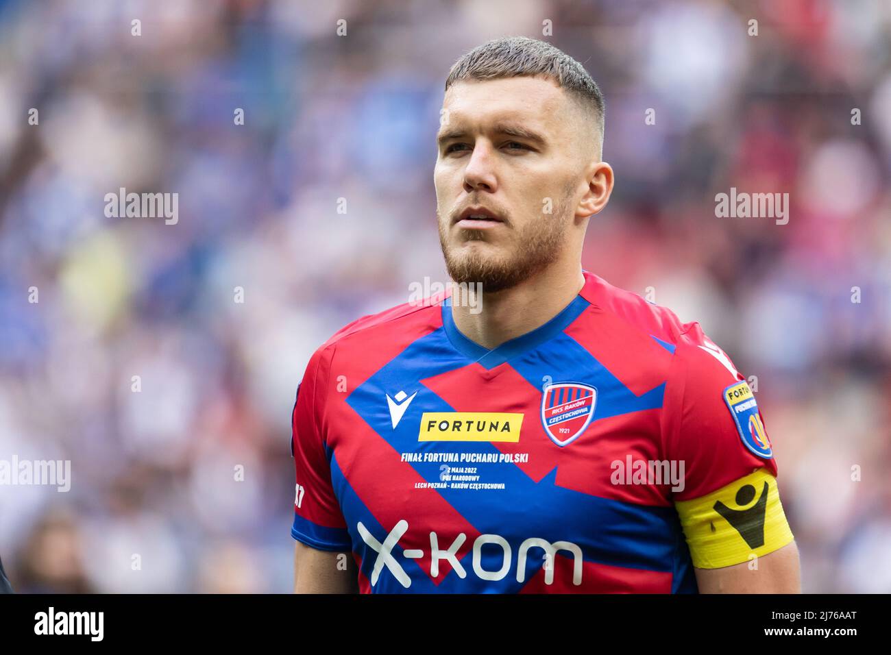 Tomas Petrasek de Rakow vu lors du match final de la coupe polonaise de Fortuna entre Lech Poznan et Rakow Czestochowa au stade national de PGE. Score final; Lech Poznan 1:3 Rakow Czestochowa. (Photo de Mikolaj Barbanell / SOPA Images / Sipa USA) Banque D'Images