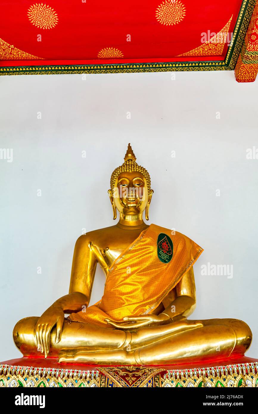 Bouddha assis, complexe du temple Wat Pho, Temple du Bouddha couché, Bangkok, Thaïlande, Asie Banque D'Images