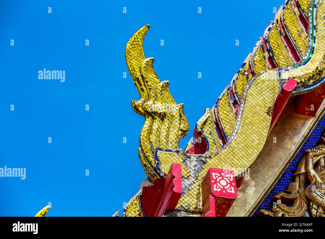 Ornements, détails, complexe de temple Wat Pho, temple du Bouddha couché, Bangkok, Thaïlande, Asie Banque D'Images