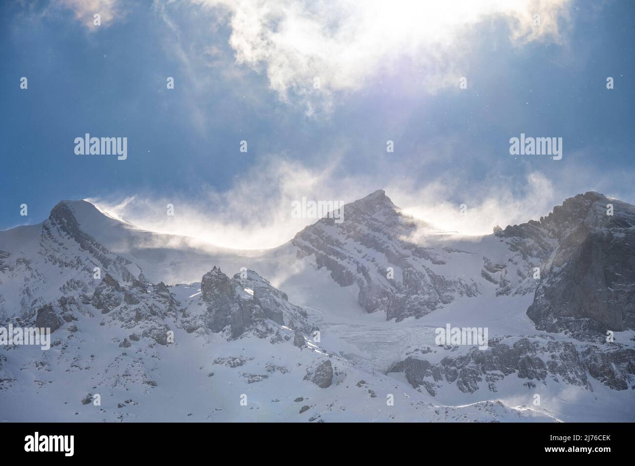 Europe, Suisse, canton de Berne, Oberland bernois, Kandersteg, montagnes d'hiver Banque D'Images