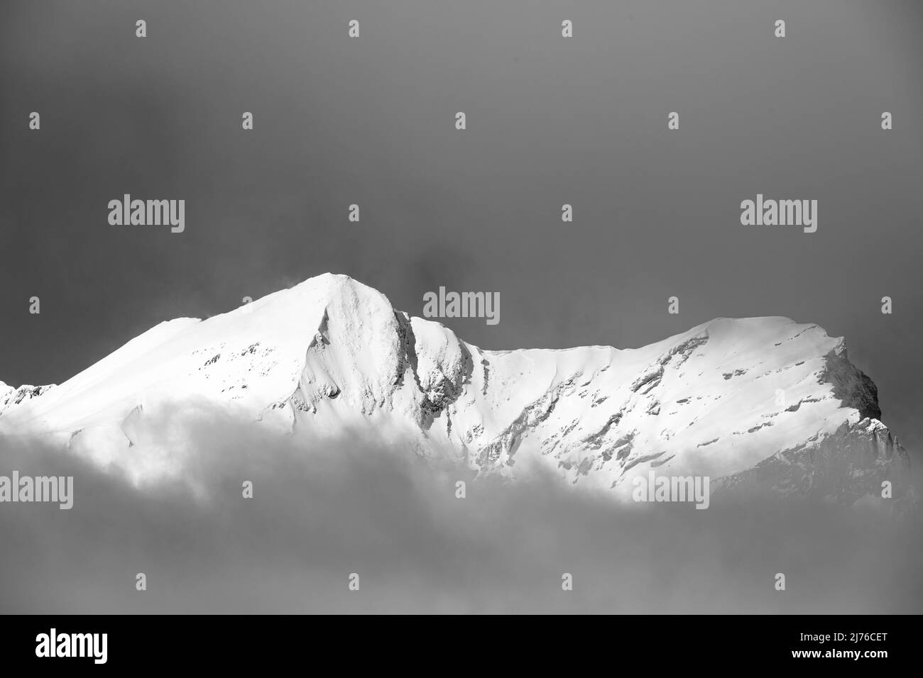 Europe, Suisse, canton de Berne, Oberland bernois, Kandersteg, montagnes d'hiver Banque D'Images