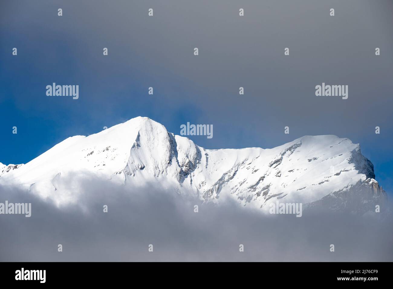 Europe, Suisse, canton de Berne, Oberland bernois, Kandersteg, montagnes d'hiver Banque D'Images