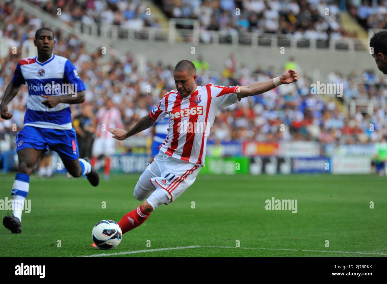 18 août 2012 - Premier League football - Reading FC vs Stoke City. Michael Kightly de Stoke. Photographe : Paul Roberts / Pathos. Banque D'Images