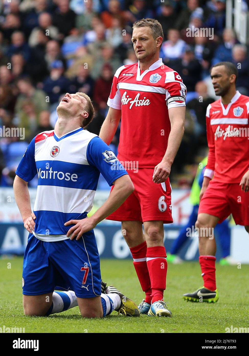 28 avril 2013 - Soccer - Barclays Premier League football - Reading FC vs Queens Park Rangers - Pavel Pogrebnyak of Reading réagit comme une autre chance est manquée - photographe: Paul Roberts / Pathos. Banque D'Images