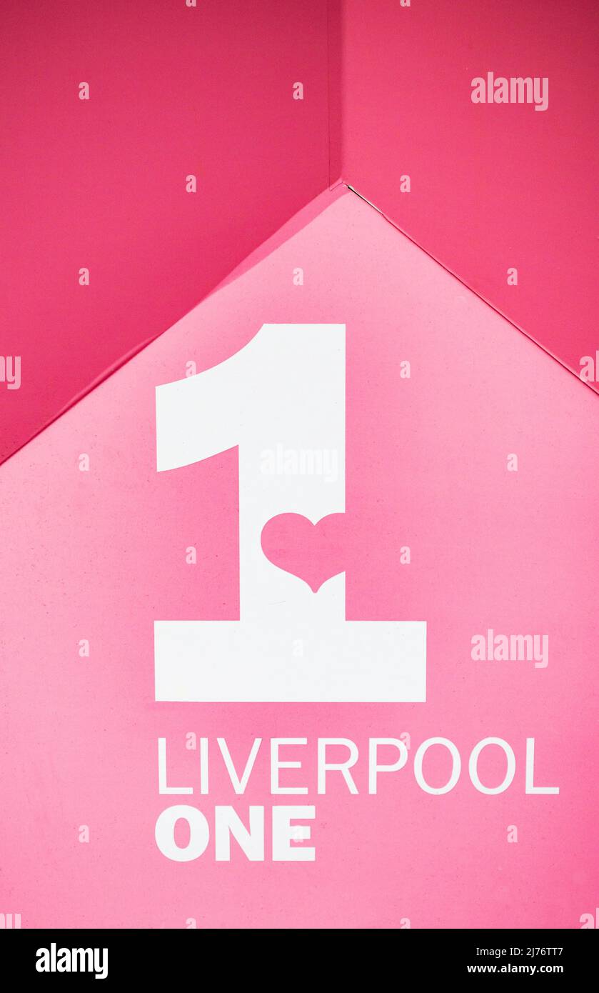 Liverpool UN signe et logo d'amour Banque D'Images