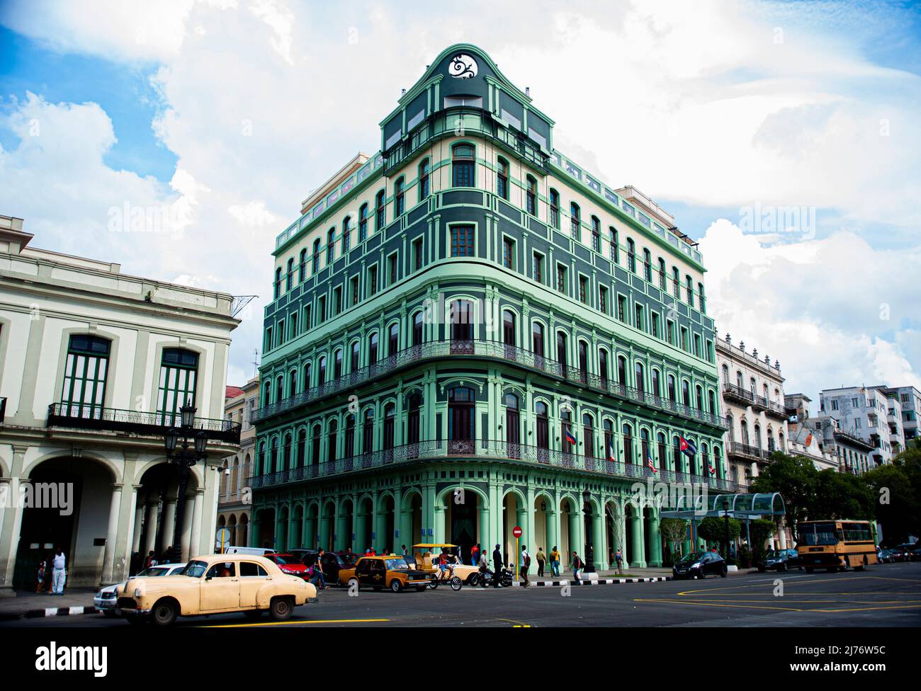Hôtel Saratoga dans la vieille Havane, Cuba avant le grand feu en 2022. Banque D'Images