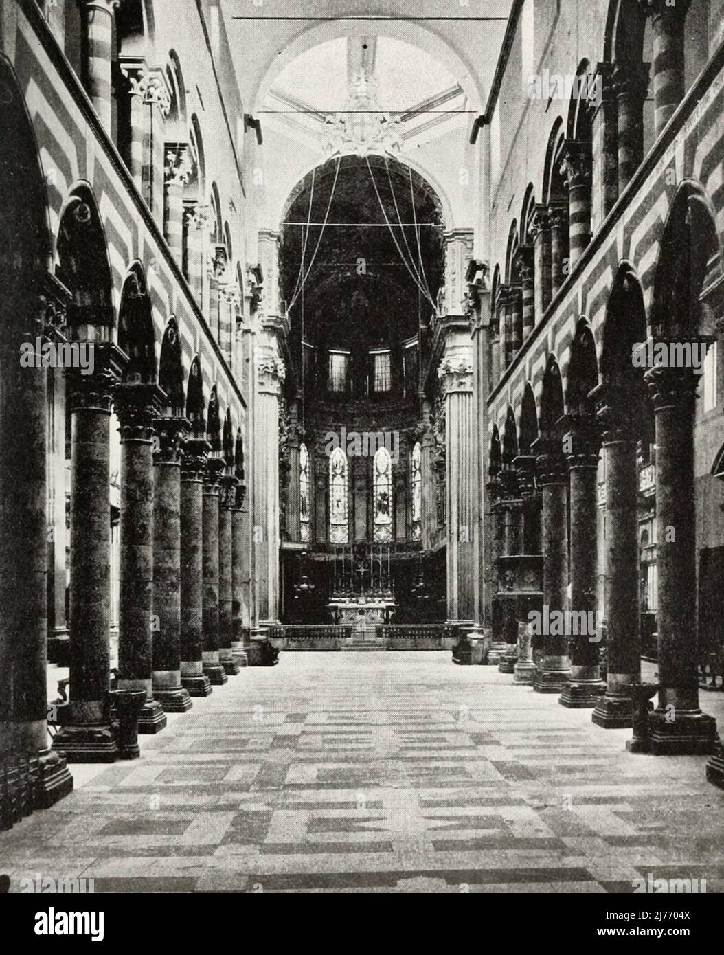 La cathédrale de San Lorenzo, Gênes, Italie, vers 1900 Banque D'Images