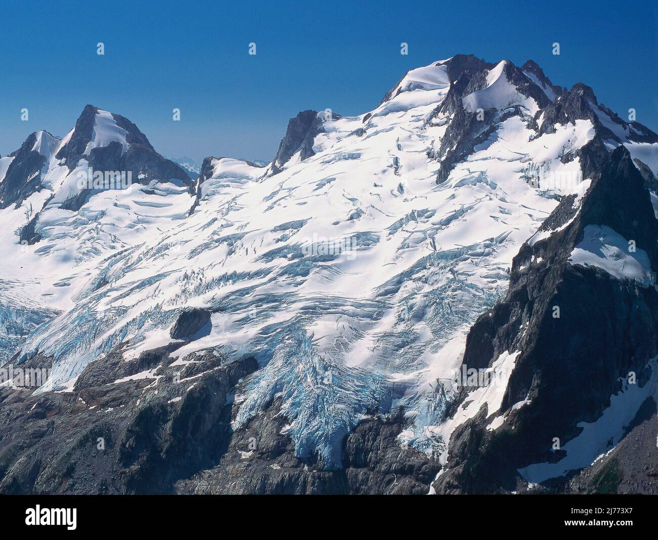 Dome Peak et Chikamin GlacierGlacier Peak Wilderness, North Cascade Mountains, Washington Banque D'Images