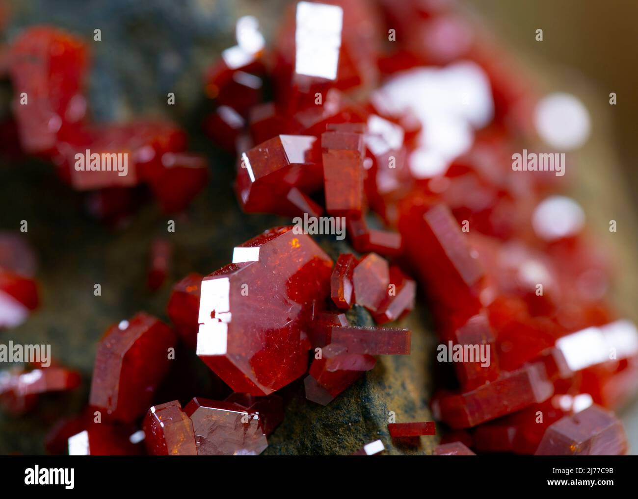 vanadinite, spécimen minéral pierre géologie roche cristal Banque D'Images