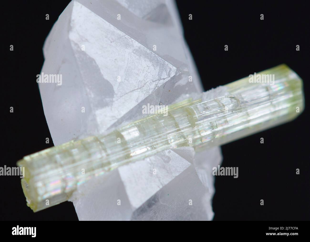 tourmaline minéral spécimen pierre géologie roche cristal de gemme Banque D'Images