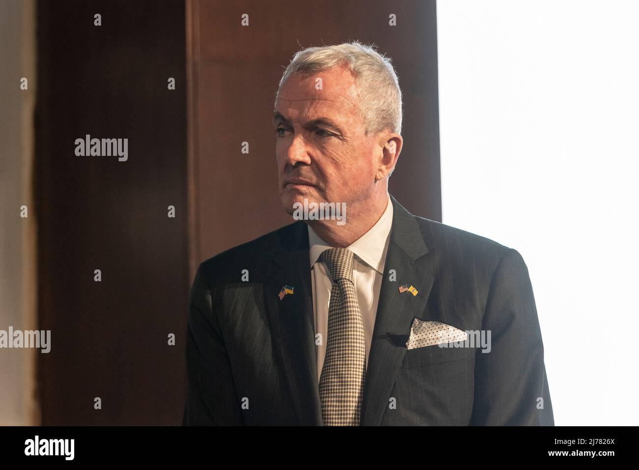 Le gouverneur du New Jersey Phil Murphy assiste au déjeuner de l'Assemblée de l'APR 100 au Pier 60, Chelsea Piers, à New York, le 6 mai 2022. Le sénateur Schumer a reçu le prix John Zuccotti. (Photo de Lev Radin/Sipa USA) Banque D'Images