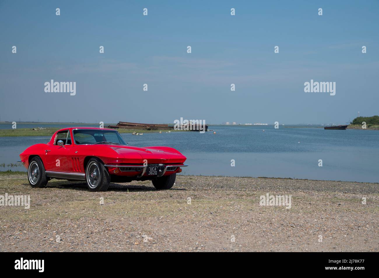 Corvette Stingray 1966 de Chevrolet, voiture sport américaine classique de deuxième génération C2 Banque D'Images