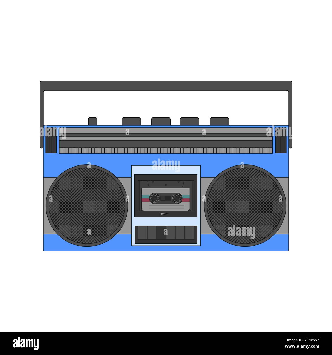 Magnétophone à Cassettes De Style Rétro Dans La Rue Avec Des Graffitis Danse  De Rue Utilisant La Sous-culture De La Jeunesse Boombox Dans Le Style Des  Années 1980