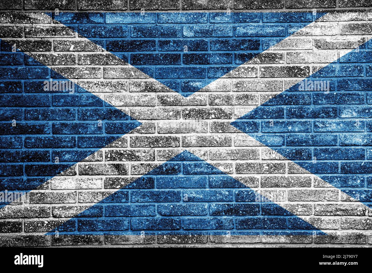 Le drapeau de l'Ecosse gaélique écossaise: Bratach na h-Alba Scots: Banner o Scotland, également connu sous le nom de St Andrew's Cross ou The Saltyre Banque D'Images