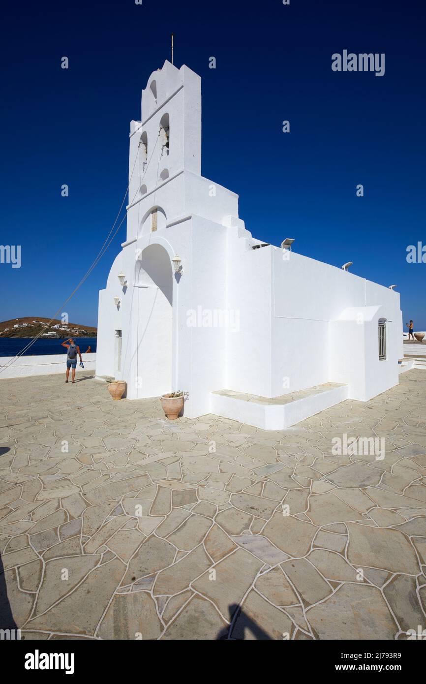 Monastère de Chrisopigi à Sifnos, Cyclades, Grèce Banque D'Images