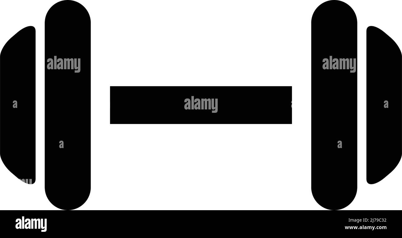 Icône de silhouette de haltère modifiable. Vecteur modifiable Image  Vectorielle Stock - Alamy
