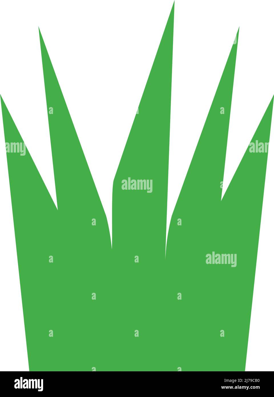 Icône de silhouette d'herbe. Mauvaises herbes et prairies. Vecteur modifiable. Illustration de Vecteur