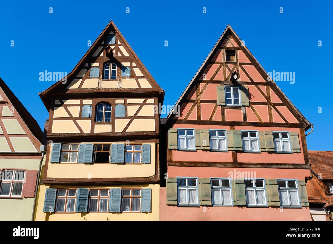 Maison à colombages dans la vieille ville de Dinkelsbühl Banque D'Images
