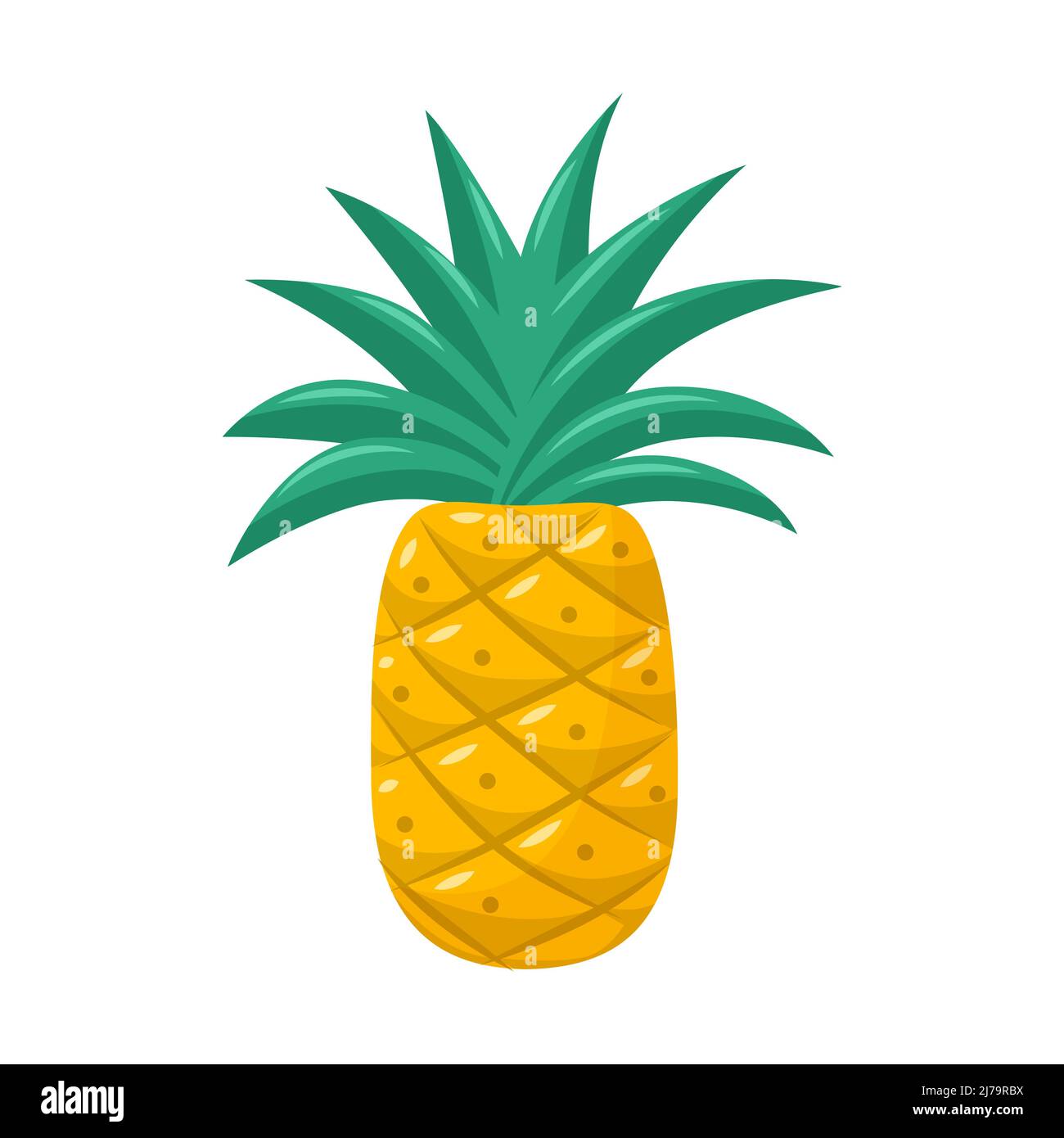 Un Ananas Entier Avec Des Feuilles Fruits Exotiques Tropicaux Un Fruit Lumineux Symbole De L