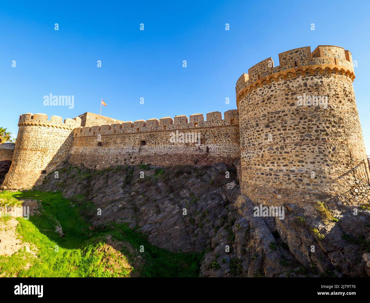 Castillo de San Miguel (Château de San Miguel) à Almunecar - Grenade, Espagne Banque D'Images