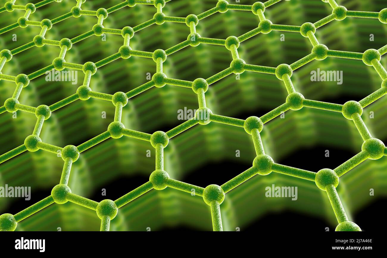 Feuilles de graphène, illustration Banque D'Images