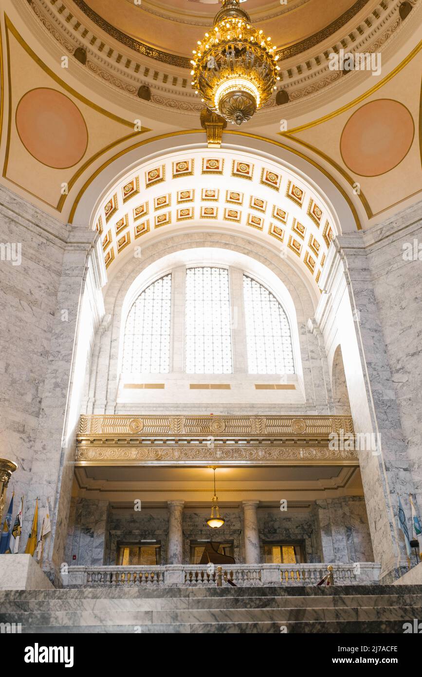 Olympia, Washington, États-Unis. Mars 2019. Intérieur du Capitol Hall Banque D'Images