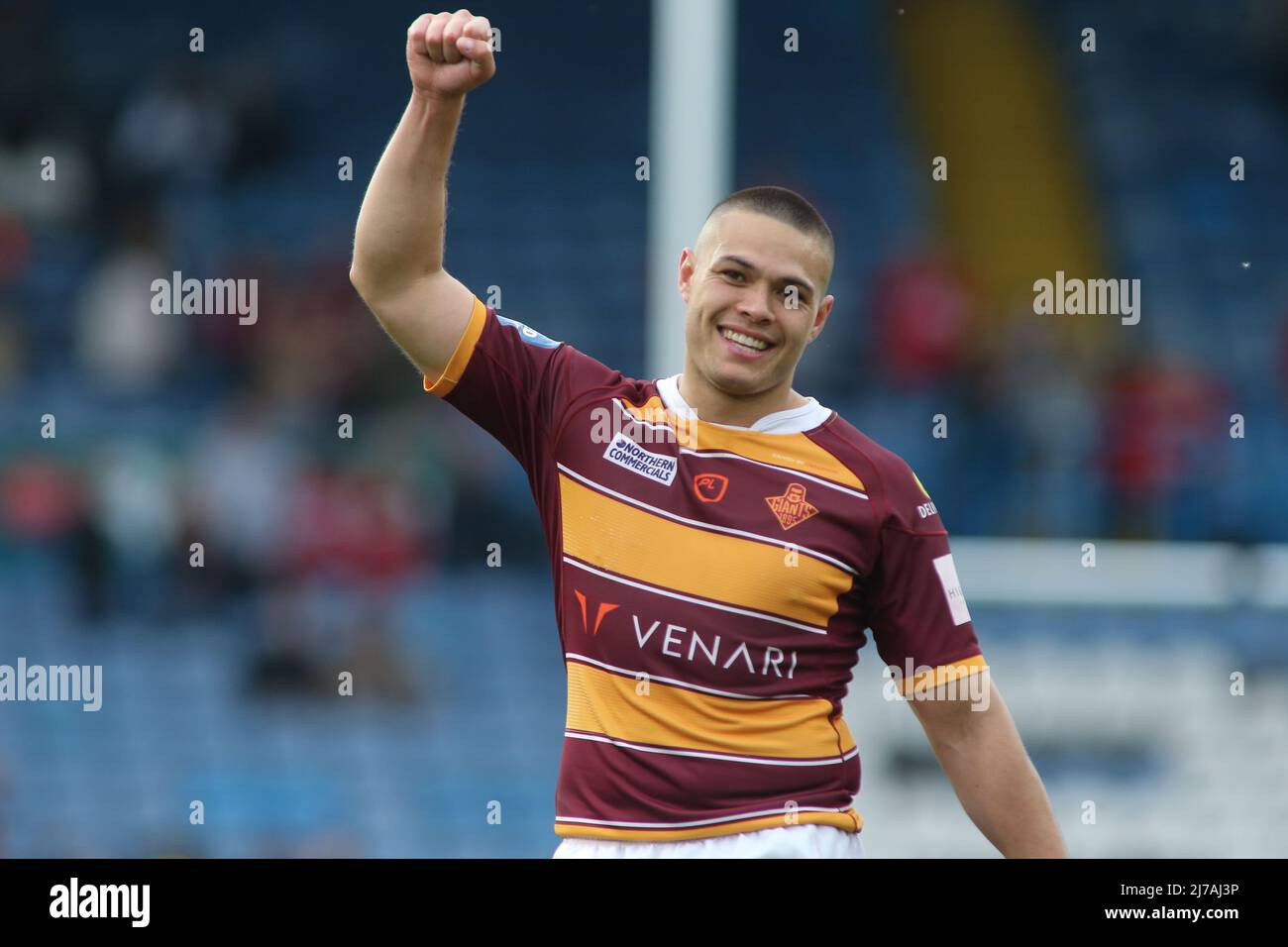 Leeds, Royaume-Uni. 07th mai 2022. Elland Road, Leeds, West Yorkshire, 7th mai 2022. Betfred Challenge Cup demi-finale Huddersfield Giants vs Hull Kingston Rovers Tui Lolohea de Huddersfield Giants fête la victoire de 25-4 sur Hull Kingston Rovers pour y réserver sa place dans la finale de la Betfred Challenge Cup au Tottenham Hotspur Stadium crédit: Touchlinepics/Alay Live News Banque D'Images