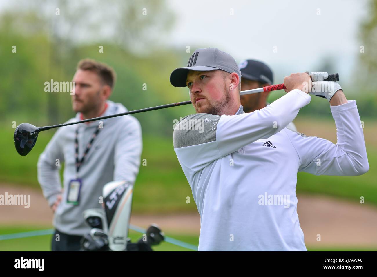 Tournoi PGA golfeurs professionnels jouant au golf au Royaume-Uni Banque D'Images
