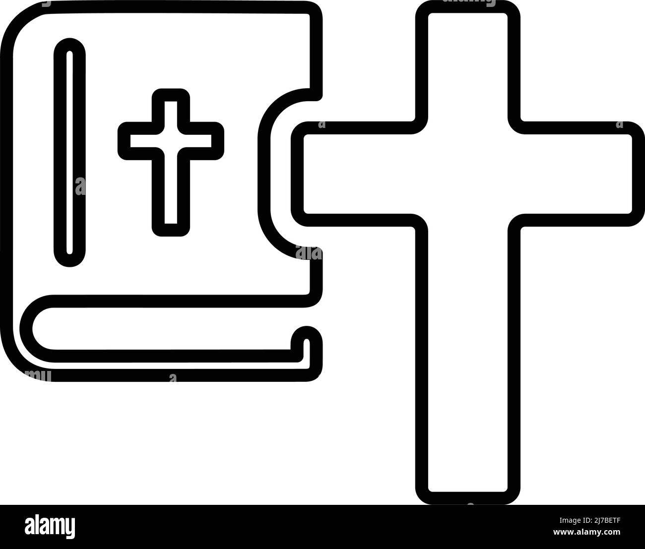Bible, Christ, icône de l'église - utilisation parfaite pour concevoir et développer des sites Web, des fichiers imprimés et des présentations, des supports promotionnels, des illustrations Illustration de Vecteur
