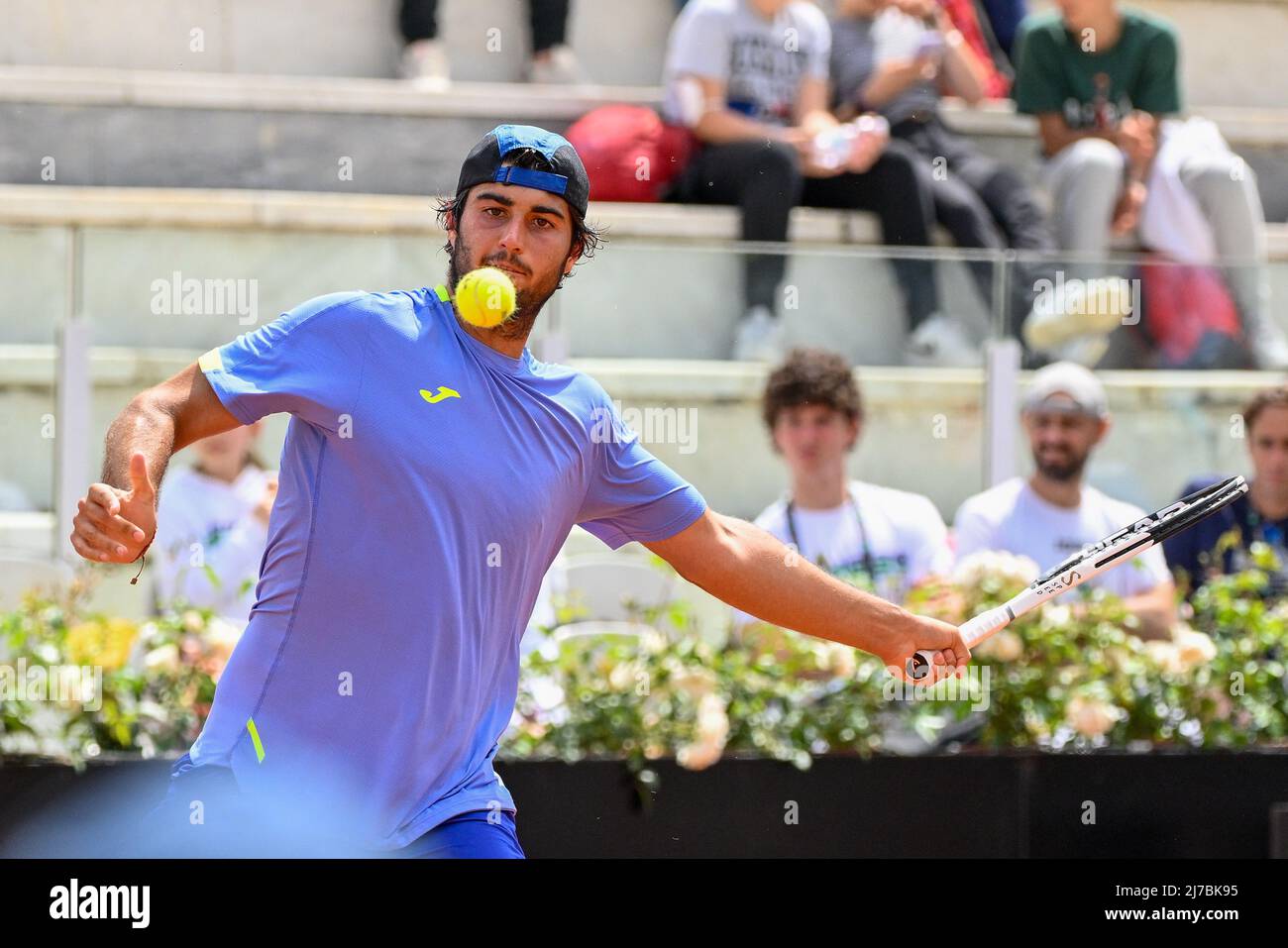 Gianmarco Ferrari (ITA) pendant les qualifications internationales BNL de l'Italie au stade Pietrangeli à Rome le 07 mai 2022. Banque D'Images