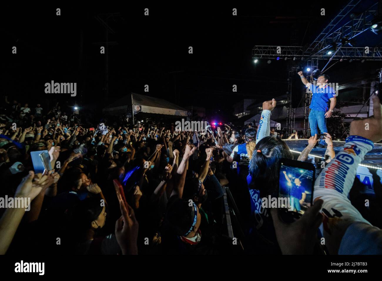 6 mai 2022, Singapour, Singapour, Singapour: Le sénateur MANNY PACQUIAO, candidat à la présidence, s'adresse à la foule lors de son rallye de campagne à Cebu City, Philippines, le 6 mai 2022. (Image de crédit : © Maverick ASIO/ZUMA Press Wire) Banque D'Images