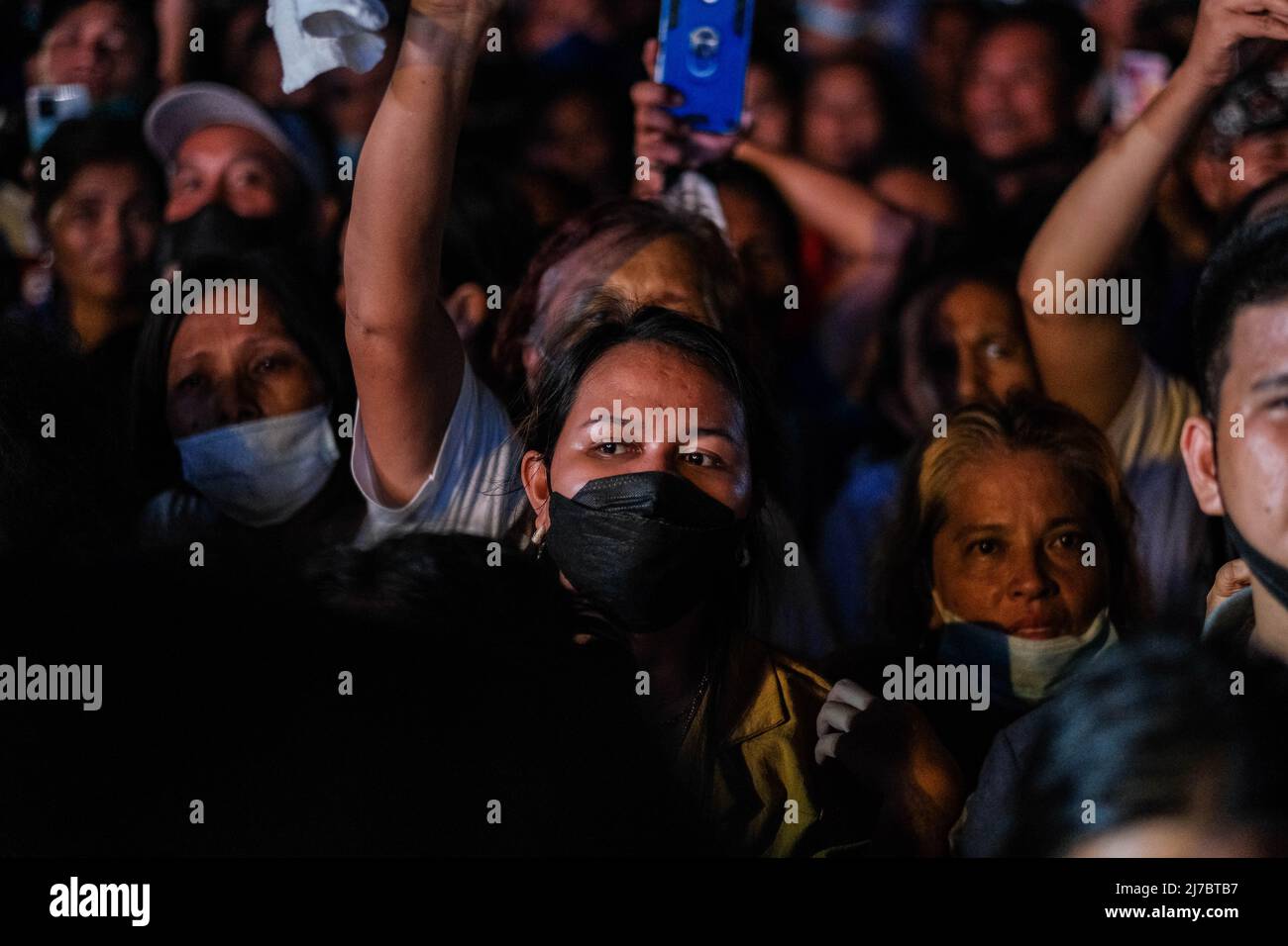 6 mai 2022, Singapour, Singapour, Singapour : les partisans du candidat à la présidence, le sénateur MANNY PACQUIAO, se réunissent lors d'un rassemblement de campagne à Cebu City, Philippines, le 6 mai 2022. (Image de crédit : © Maverick ASIO/ZUMA Press Wire) Banque D'Images
