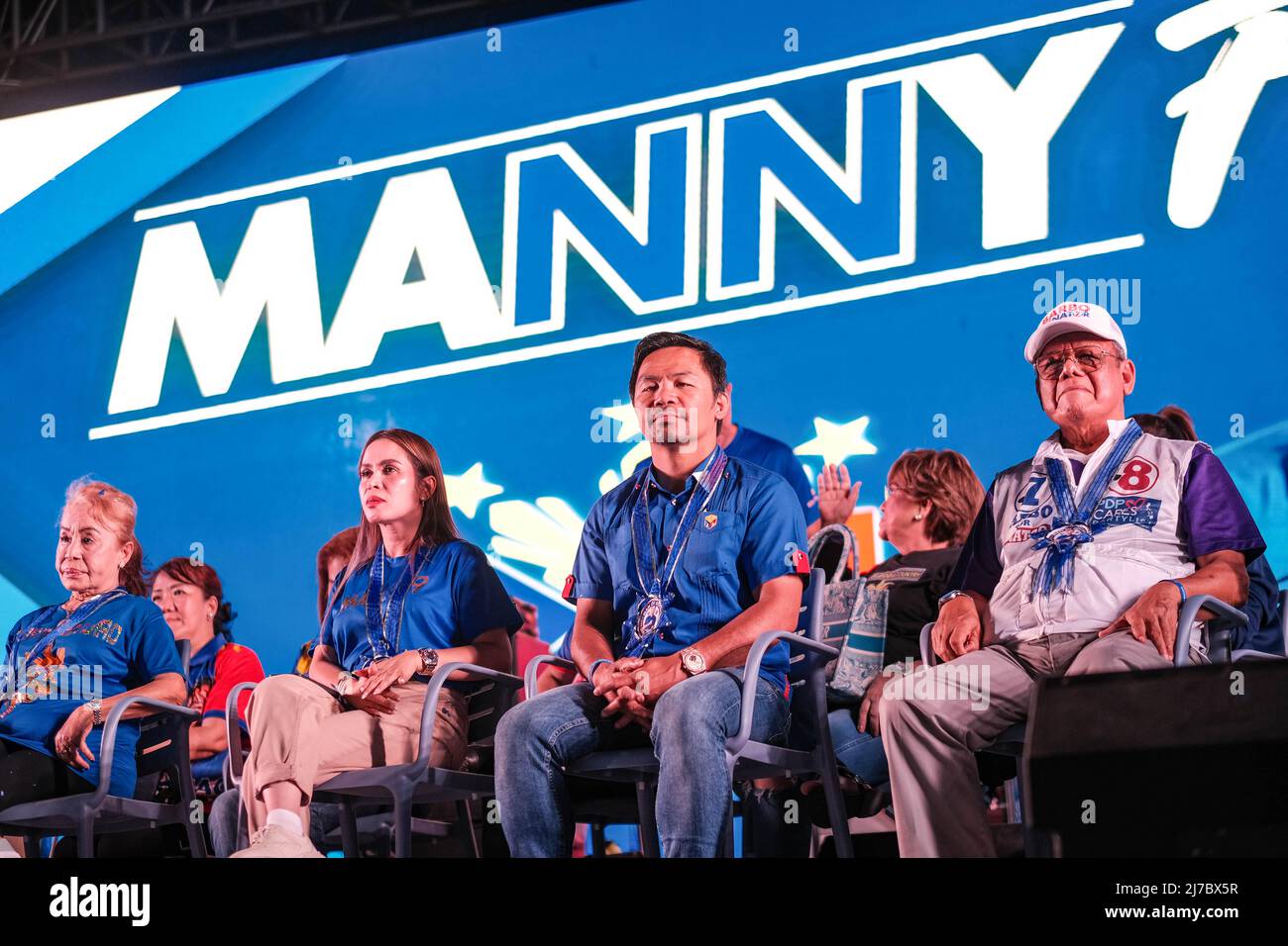 6 mai 2022, Singapour, Singapour, Singapour: Le sénateur MANNY PACQUIAO, candidat à la présidence, sur scène lors de son rallye de campagne à Cebu City, Philippines, le 6 mai 2022. (Image de crédit : © Maverick ASIO/ZUMA Press Wire) Banque D'Images
