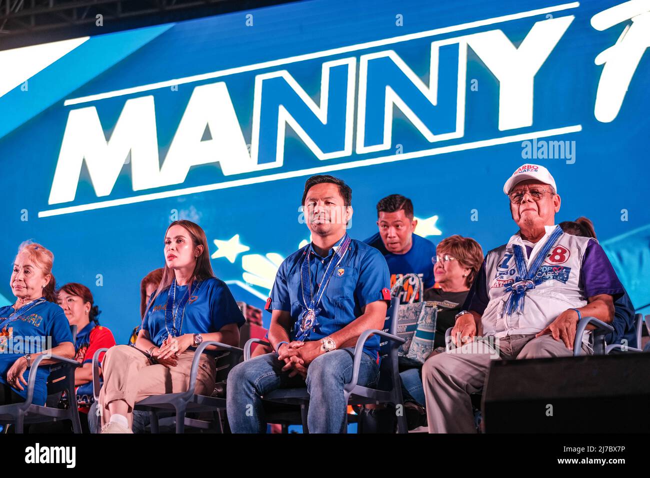 6 mai 2022, Singapour, Singapour, Singapour: Le sénateur MANNY PACQUIAO, candidat à la présidence, sur scène lors de son rallye de campagne à Cebu City, Philippines, le 6 mai 2022. (Image de crédit : © Maverick ASIO/ZUMA Press Wire) Banque D'Images