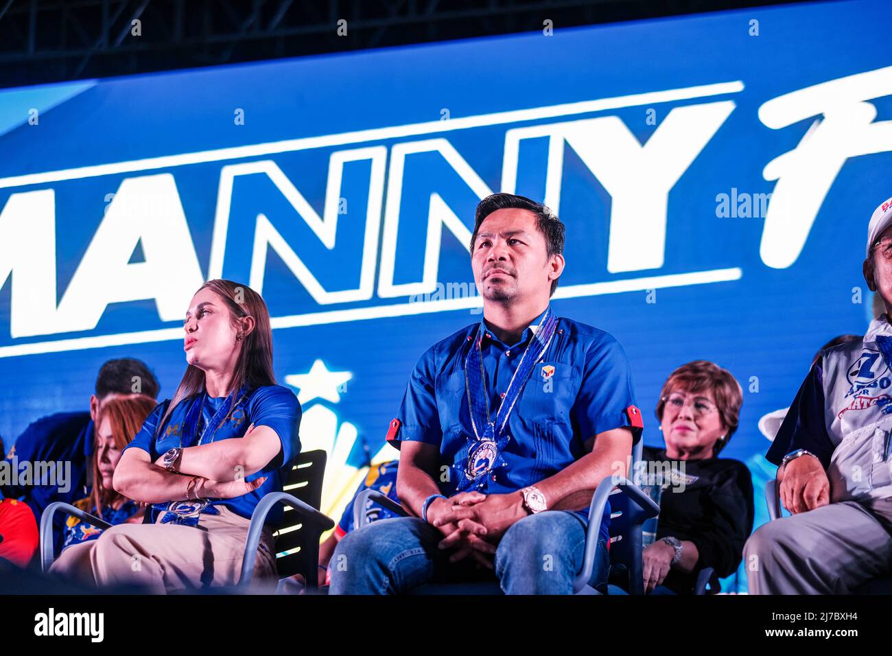 6 mai 2022, Singapour, Singapour, Singapour: Le sénateur MANNY PACQUIAO, candidat à la présidence, sur scène lors de son rallye de campagne à Cebu City, Philippines, le 6 mai 2022. (Image de crédit : © Maverick ASIO/ZUMA Press Wire) Banque D'Images