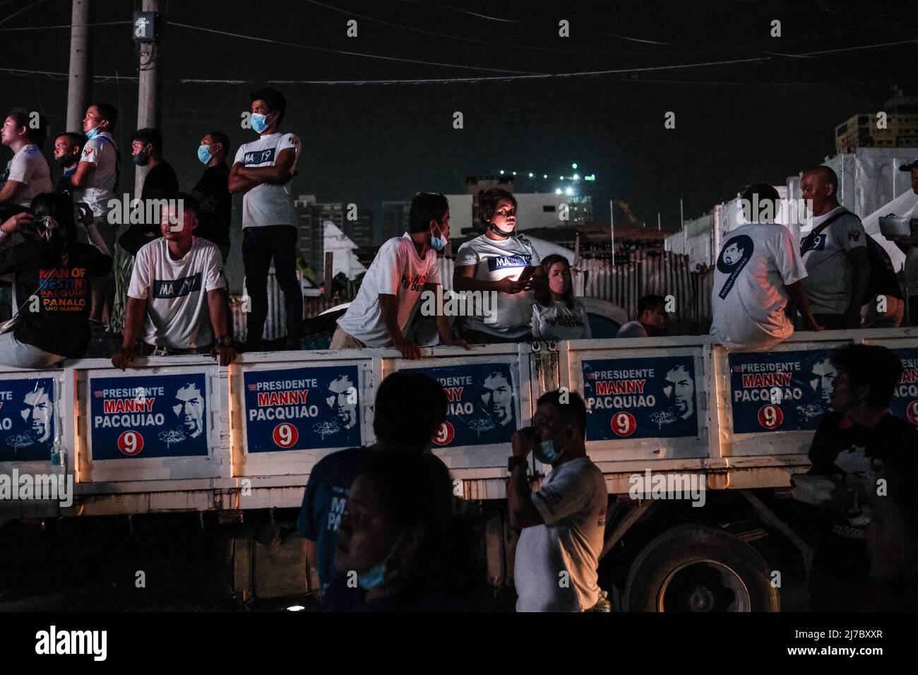 6 mai 2022, Singapour, Singapour, Singapour : les partisans du candidat à la présidence, le sénateur MANNY PACQUIAO, se réunissent lors d'un rassemblement de campagne à Cebu City, Philippines, le 6 mai 2022. (Image de crédit : © Maverick ASIO/ZUMA Press Wire) Banque D'Images
