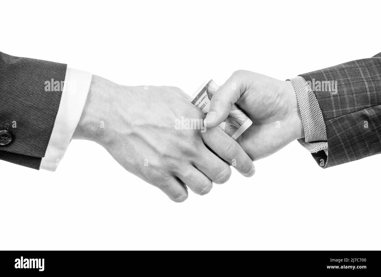 mains donnant de l'argent pot-de-vin ou soutien financier, corruption Banque D'Images