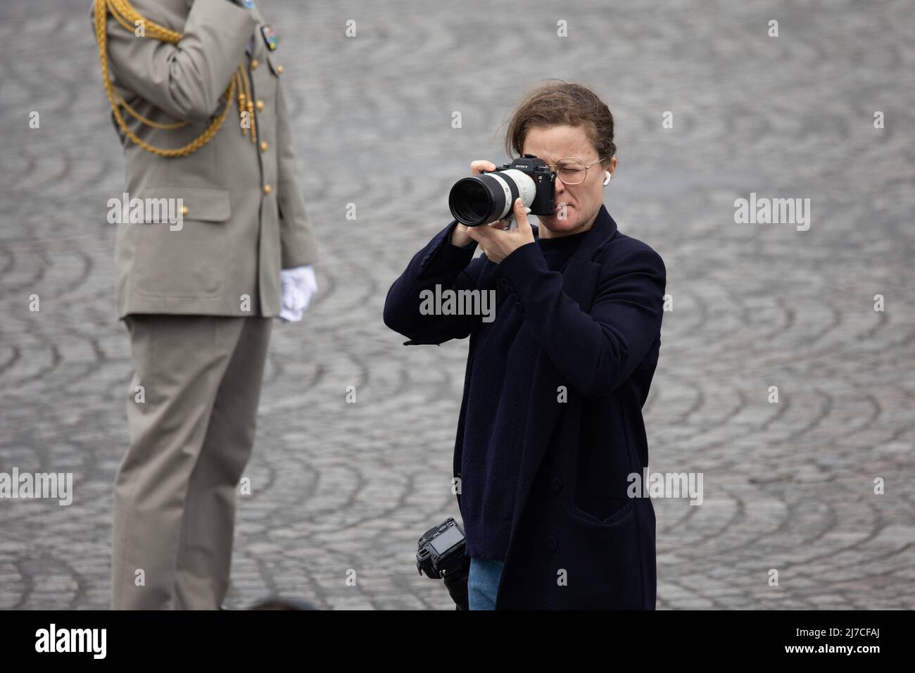 Paris, France, le 8 mai 2022, le photographe de l'Elysée Soazig de la Moissonnière, à l'Arc de Paris, France, le 8 mai 2022, le photographe de l'Elysée Soazig de la Moissonnière, à l'Arc de