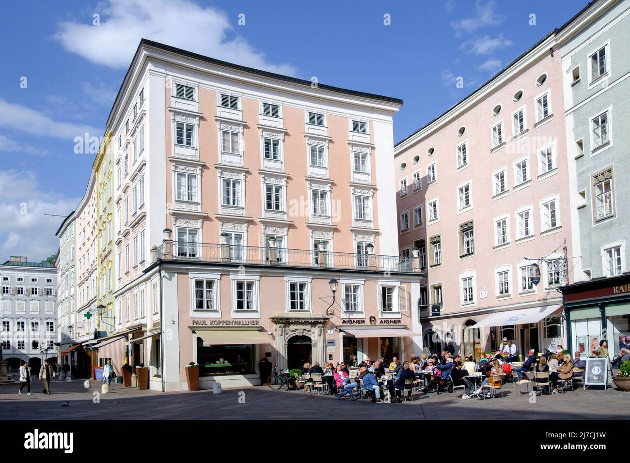 Vieux marché, Salzbourg, Autriche. Banque D'Images